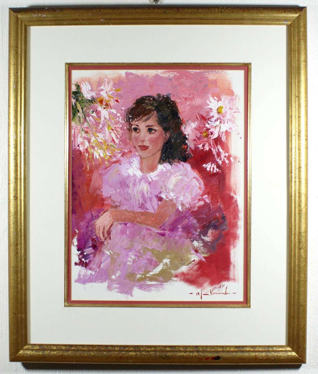 Marie Vermeulen Breedt - Young lady in pink