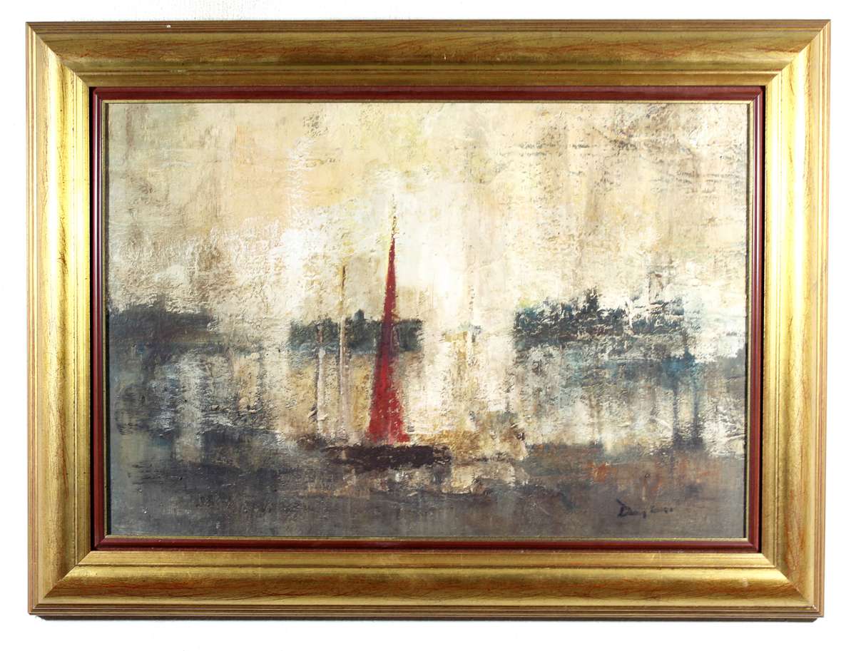 Frank Douglas - Abstract harbor scene