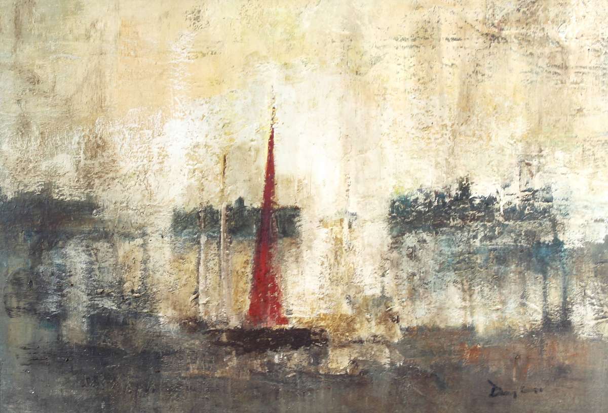 Frank Douglas - Abstract harbor scene