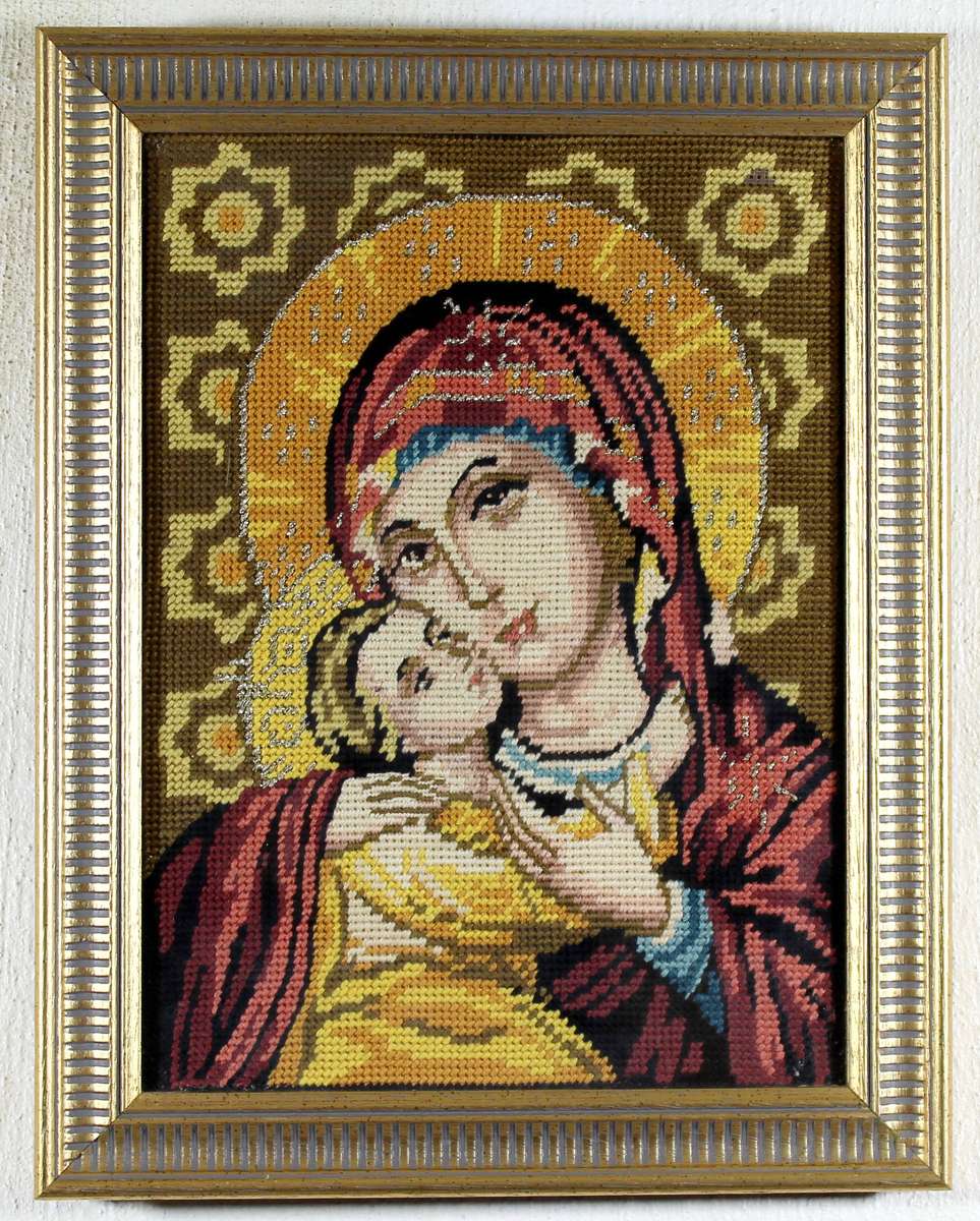 Virgin Mary and Jesus - small tapestry