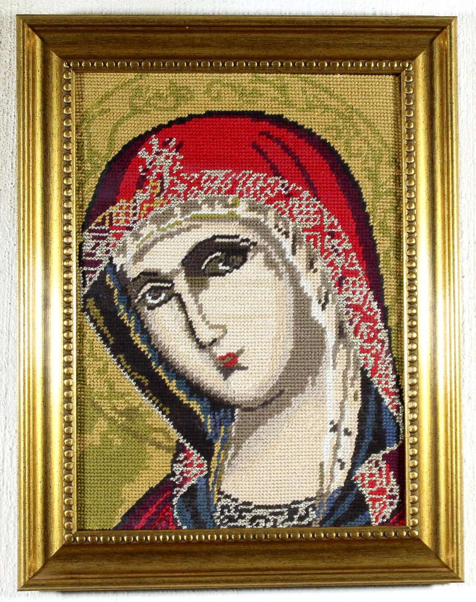 Virgin Mary portrait - small tapestry