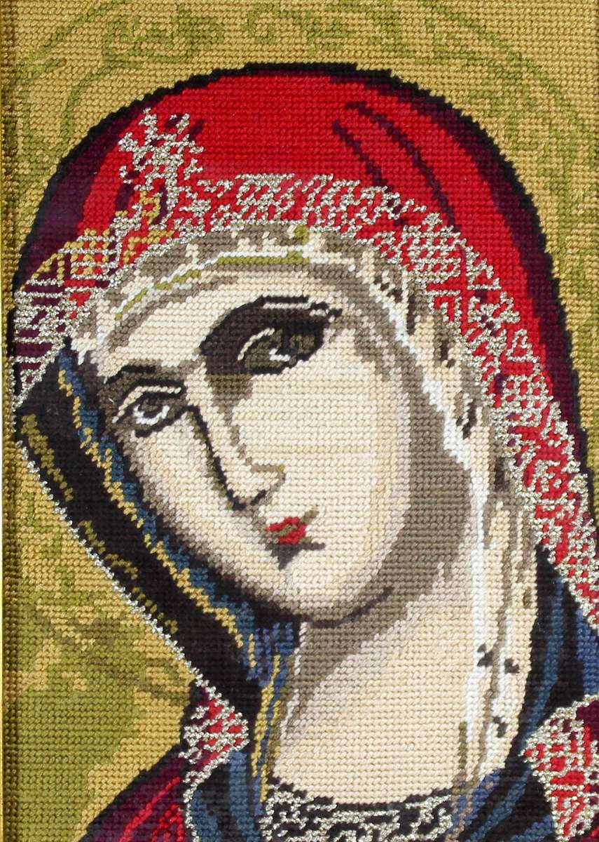 Virgin Mary portrait - small tapestry