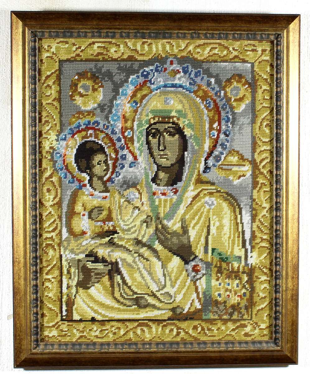 Virgin Mary and child tapestry