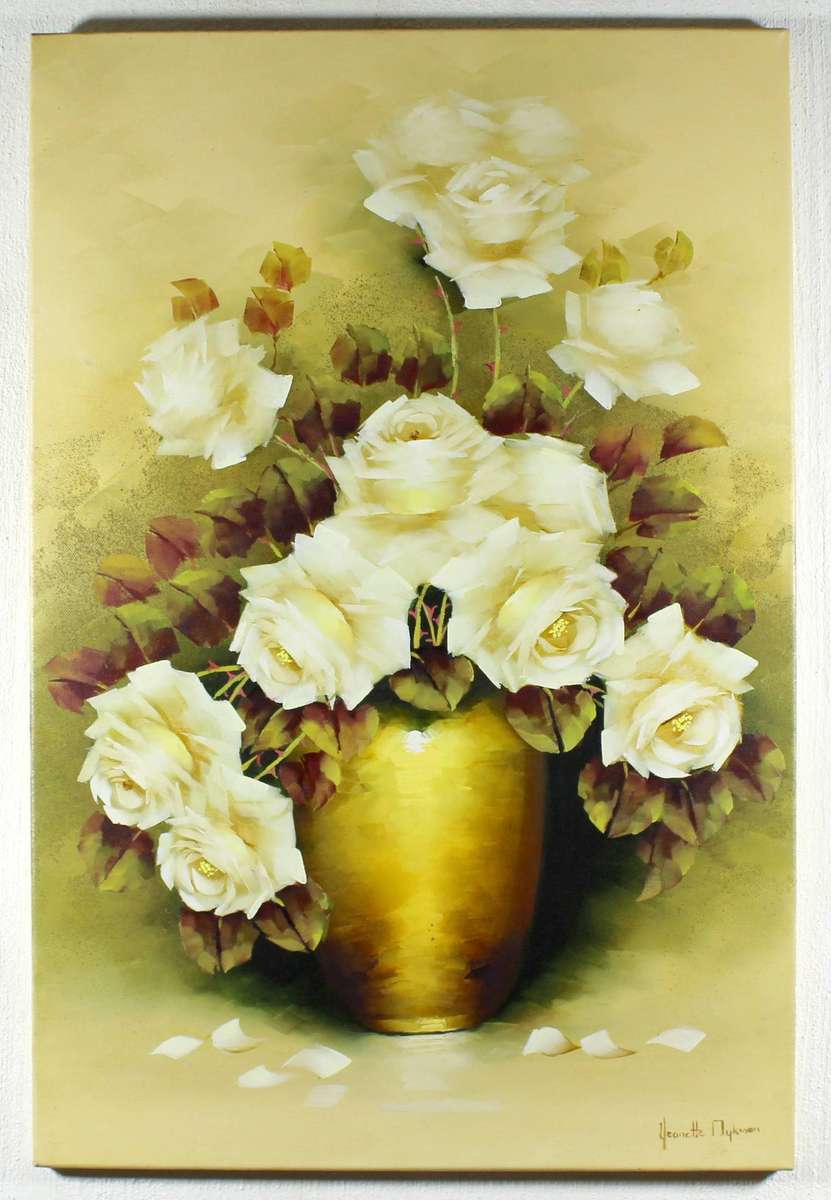 Jeanette Dykman - Still life yellow roses