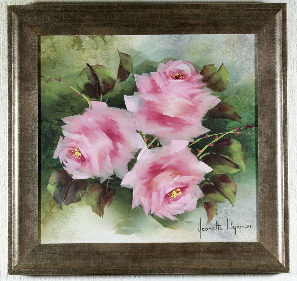 Jeanette Dykman - Still life pink roses