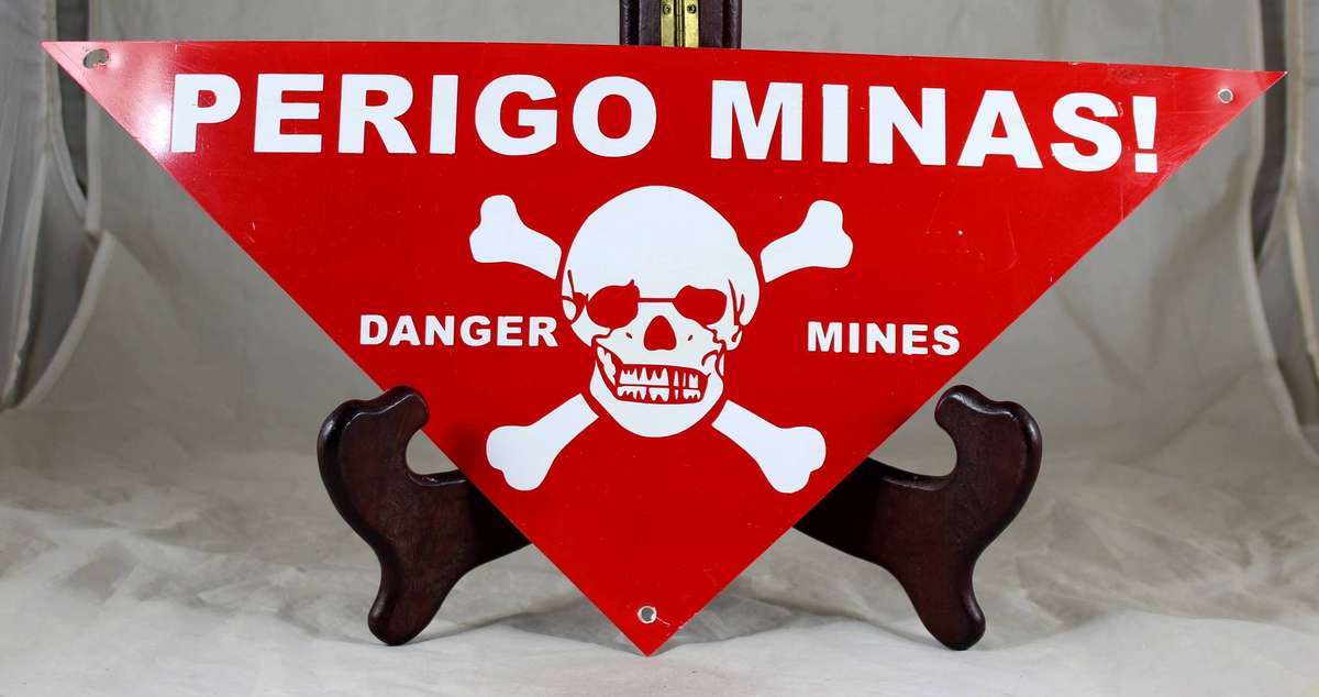 Danger Mines - Perspex sign