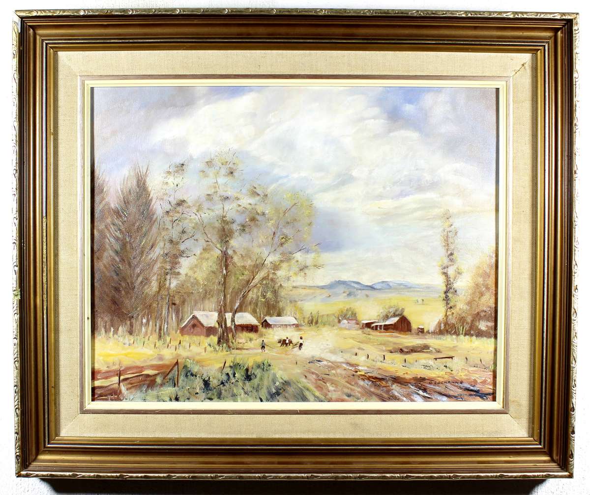 D Cockrane - Farmscene with figures
