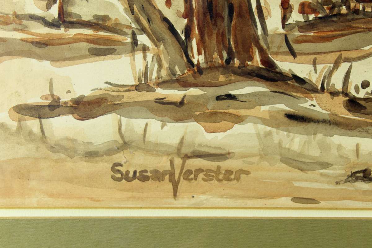 Susan Verster - Tall trees in landscape