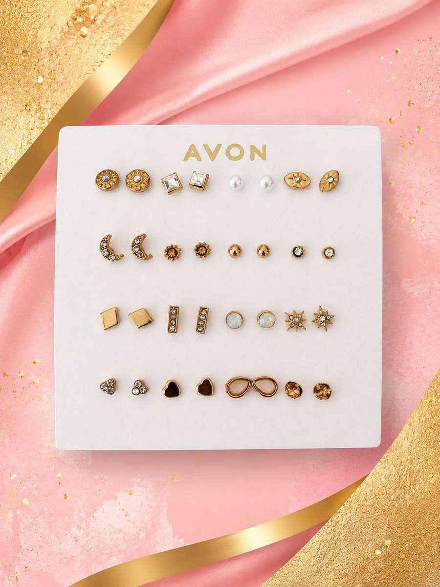 Avon Lenny 16 Piece Earring Set