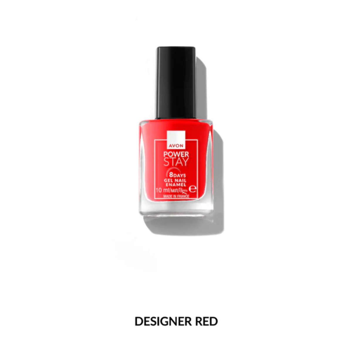 Avon Nail Power Stay 8 Day Nail Polish Colour: Designer Red 10ml No Box