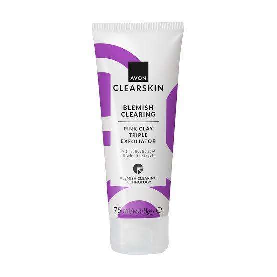 Avon Clearskin Blemish Clearing Pink Clay Triple Exfoliator 75ml