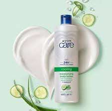 Avon Care Cooling 24 Hour Moisture Lock Complex Moisturizing Body Lotion with Cucumber, Aloe & Menth