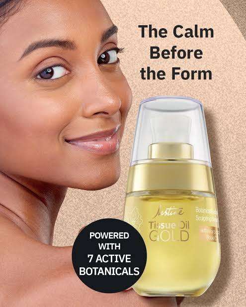 Justine Tissue Oil Gold Botanical Facial Sculpting Serum - 30ml