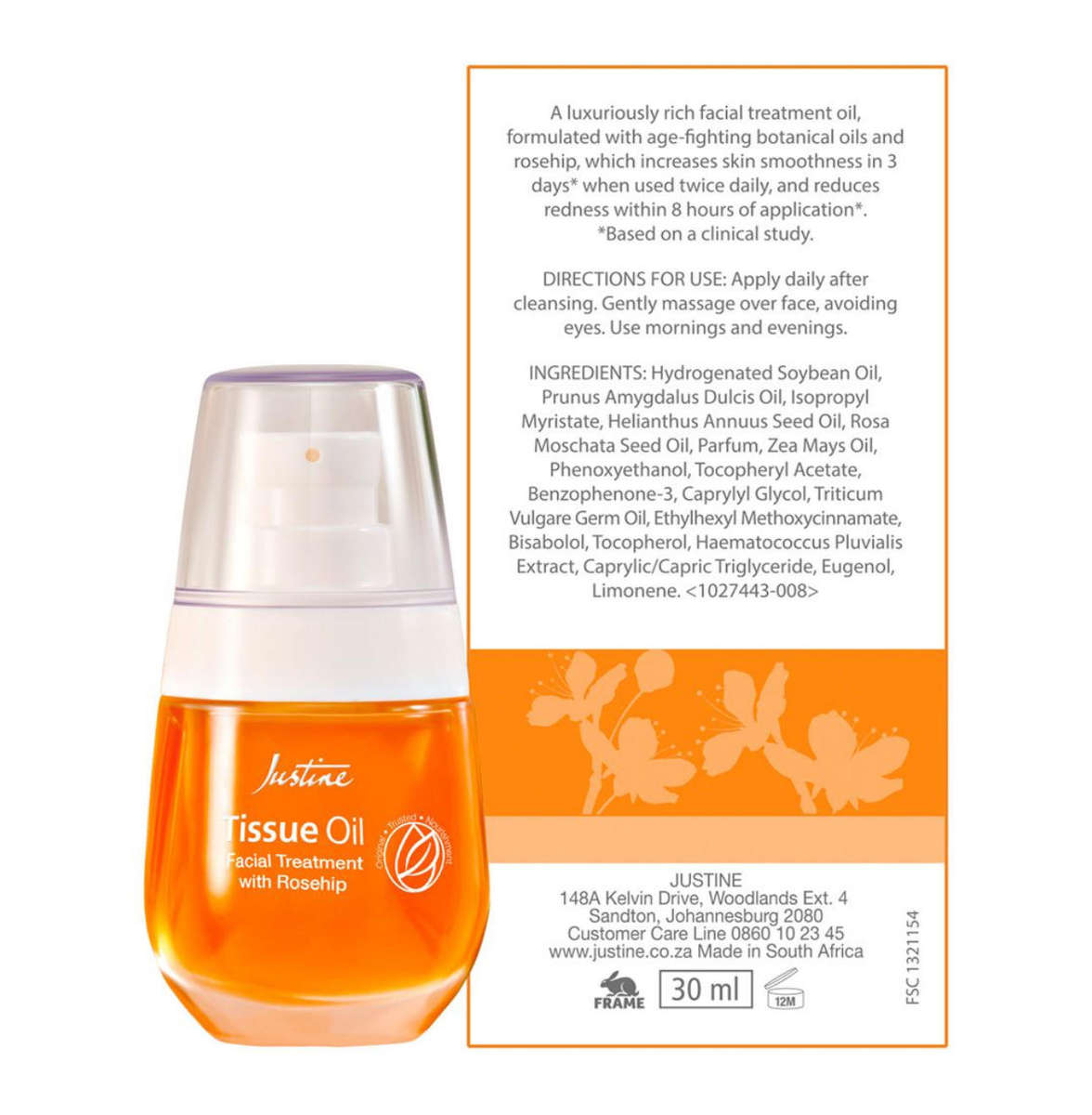 Tissue Oil Facial Treatment with Rosehip - 30ml