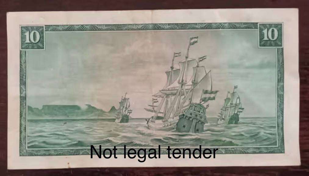 Old South African R10 Banknote TW de Jongh