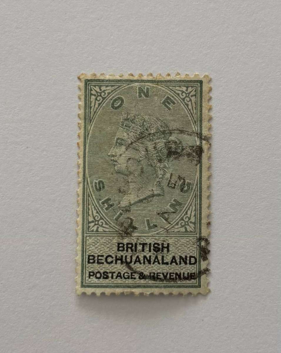 British Bechuanaland 1-shilling stamp of 1888