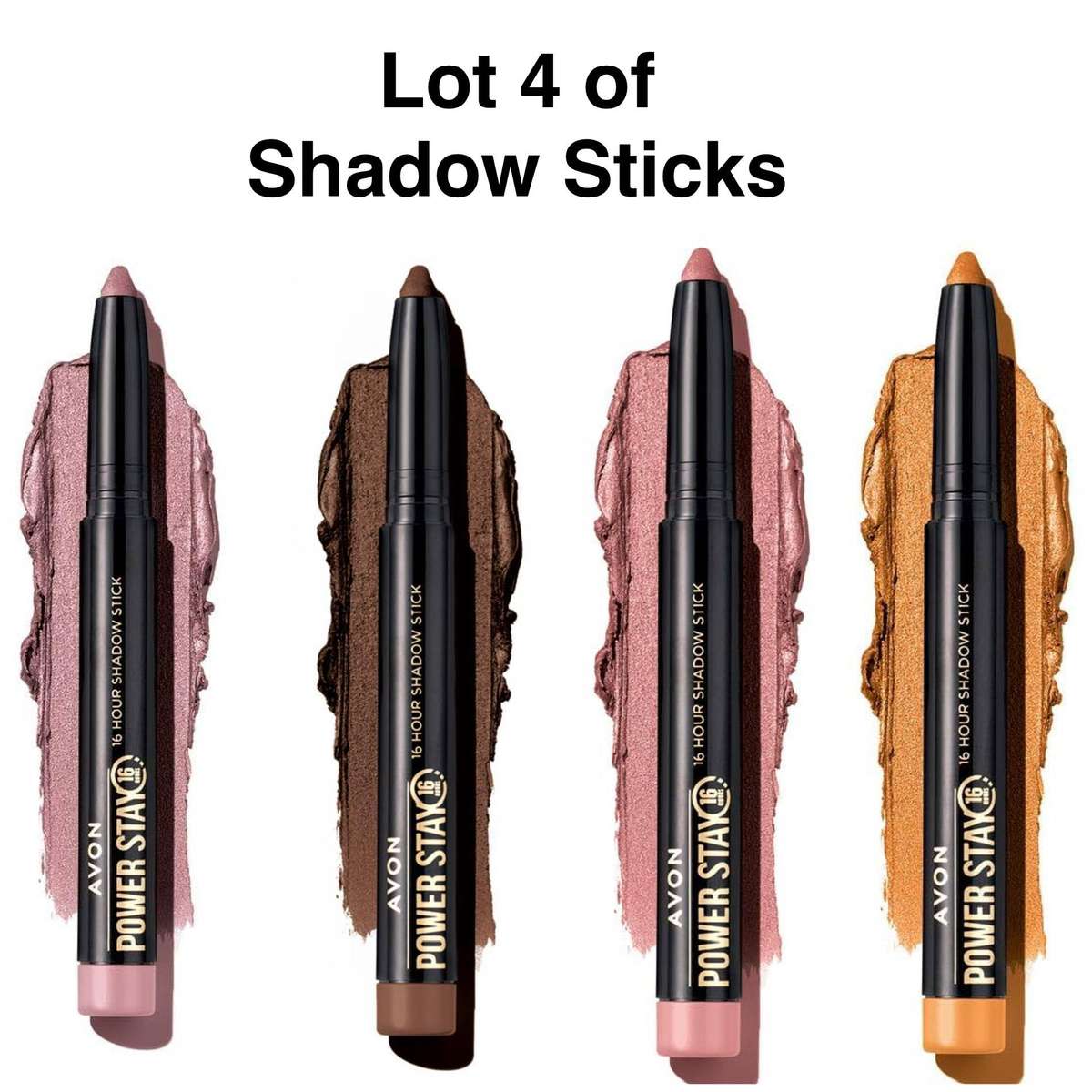 Lot Of 4 Avon Power Stay 16-Hour Shadow Stick