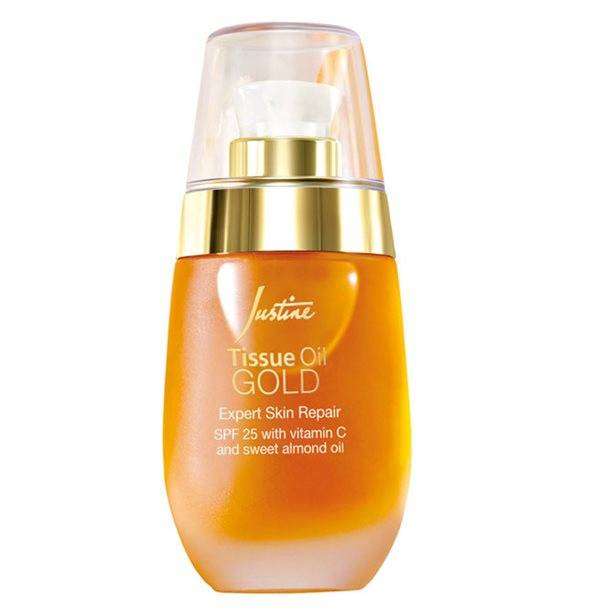 Justine Gold Facial Rejuvenation Cream SPF 15 - 50ml & Tissue Oil Gold Facial Rejuvenation Oil SPF25