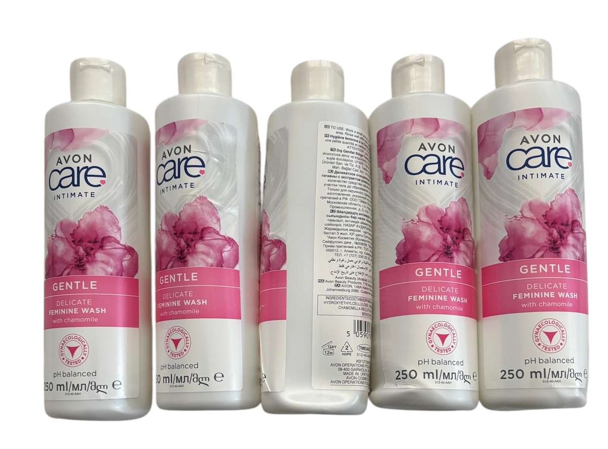 Lot Of 5 Avon Care Intimate Calming Delicate Feminine Wash BOTTLES ARE DENTED