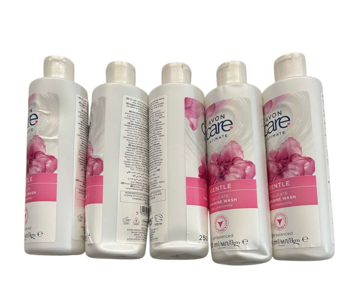 Lot Of 5 Avon Care Intimate Calming Delicate Feminine Wash BOTTLES ARE DENTED