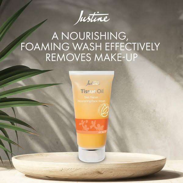 Justine Tissue Oil Skin Repair Nourishing Face Wash for All Skin Types - 150ml