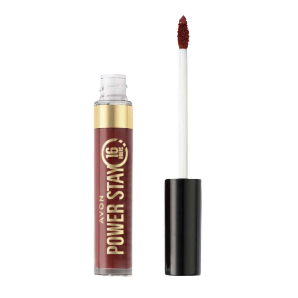 Avon Power Stay 16-Hour Liquid Lip Colour - 6ml- In Charge Mauve
