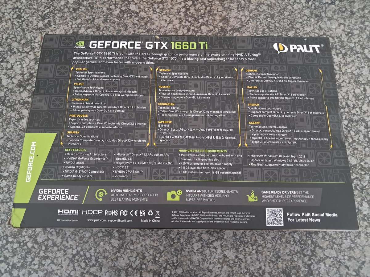 Palit GeForce GTX 1660 Ti Duel 6GB