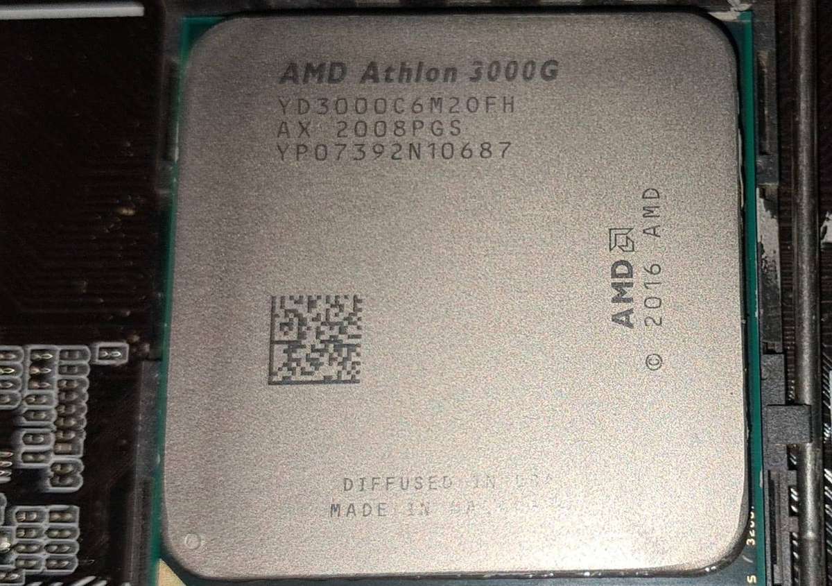 ASUS PRIME A320M-K, AMD Athlon 3000G CPU, CRUCIAL 4GB DDR4-2133