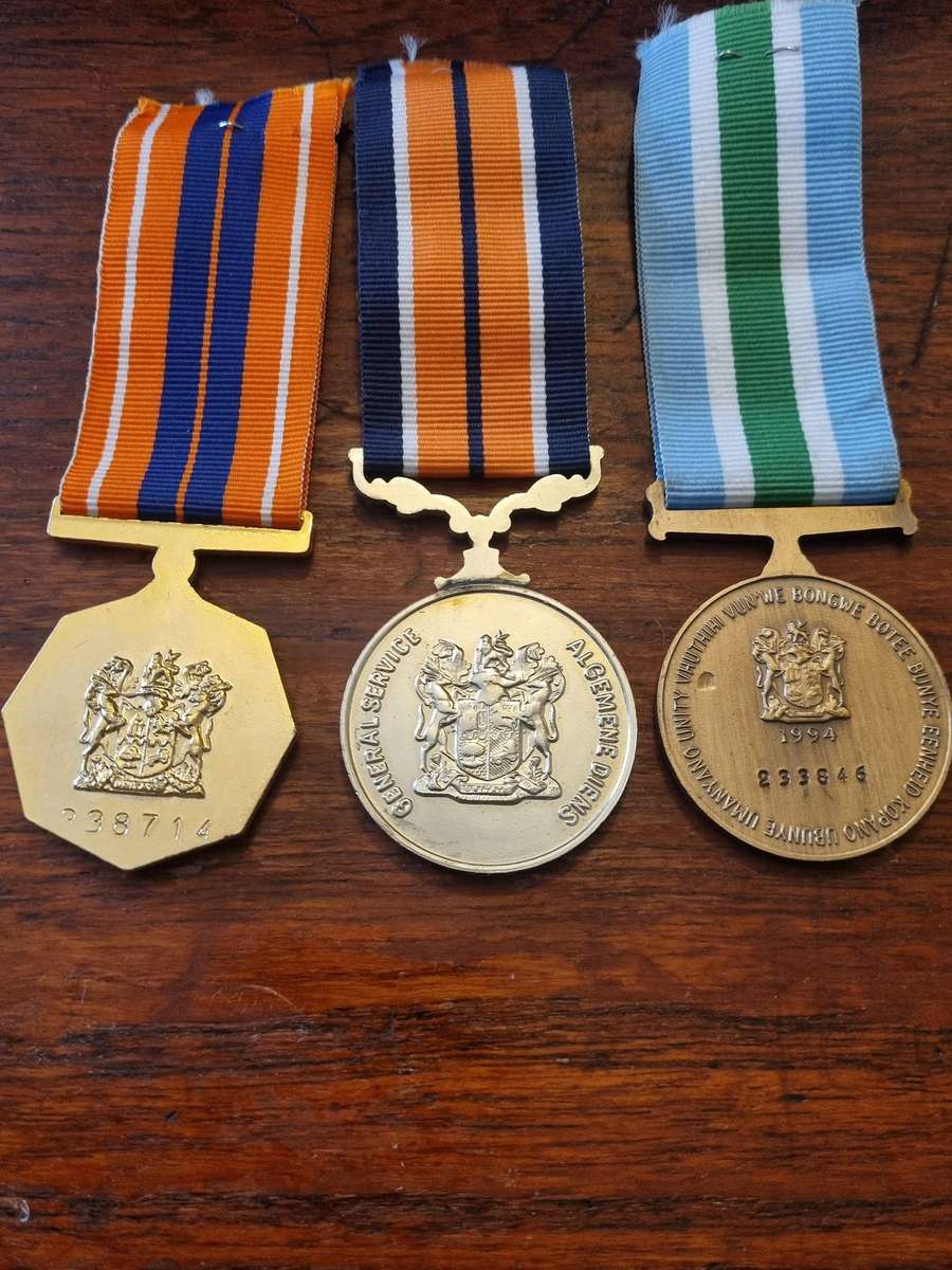 SADF Full Size Medal Set - Pro patria, General Services, Unitas Medal