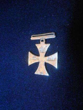 SA Prison Merit Cross (Miniature) Silver that has been Guilded