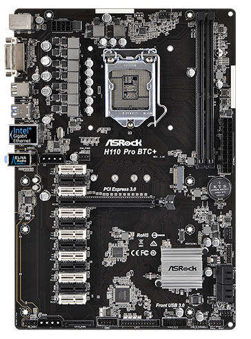 ASRock H110 Pro BTC+ 13GPU Mining Motherboard Cryptocurrency/Gaming