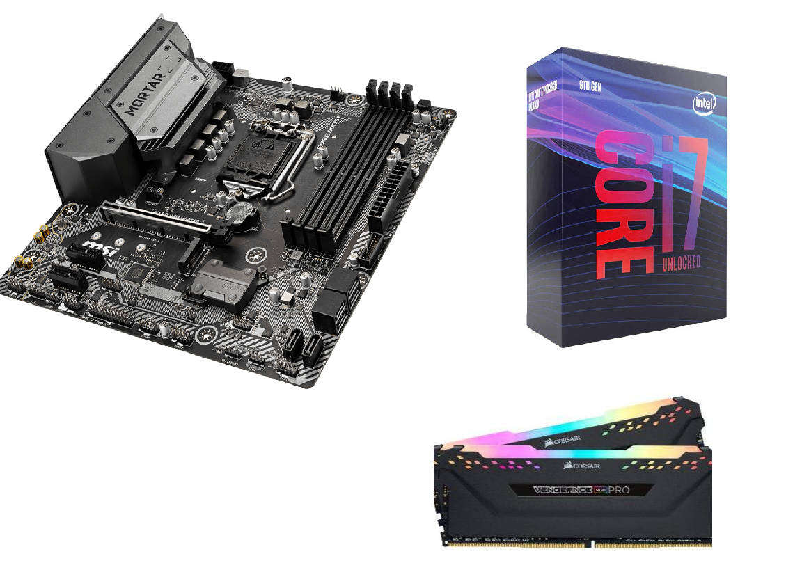i7-9700K CPU 3.60 16Gb MSI MAG B365M MORTAR Intel B365 Desktop Motherboard
