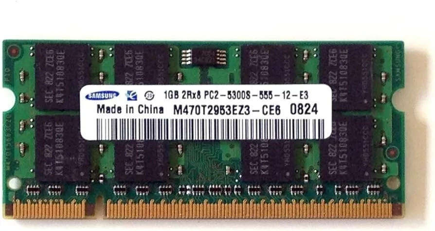m470t2953ez3-ce6 Samsung 1GB DDR2 PC2-5300S-555 Laptop Sodimm RAM Memory