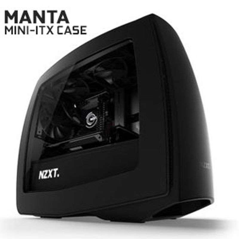 NZXT Manta Matte BLACK Mini-ITX Gaming PC Case