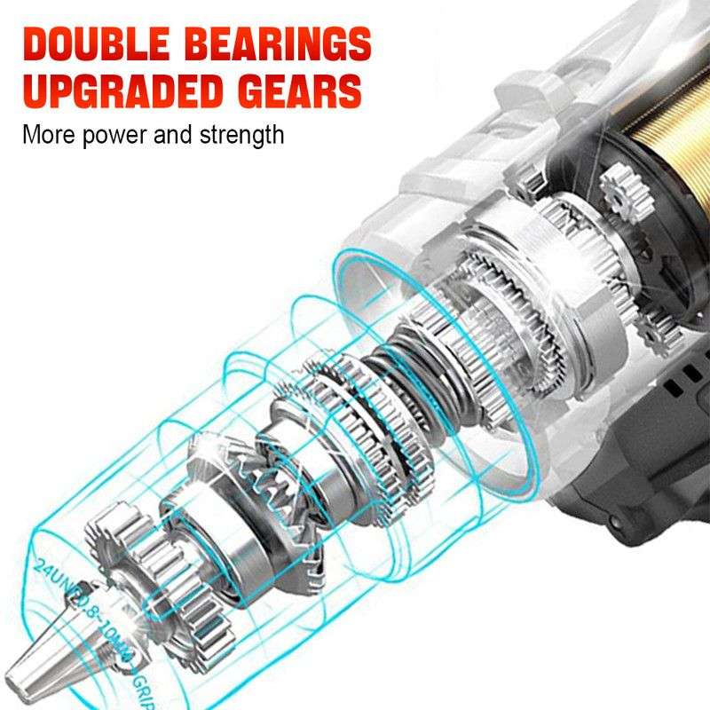 21V Cordless Drill with 3 Screwdriver/Drill/Impact Modes