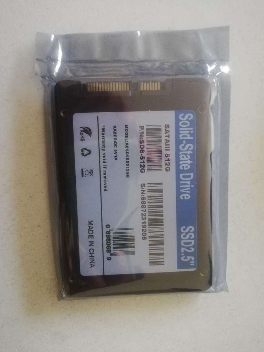 2.5" 512GB Solid State Drive SATA 3