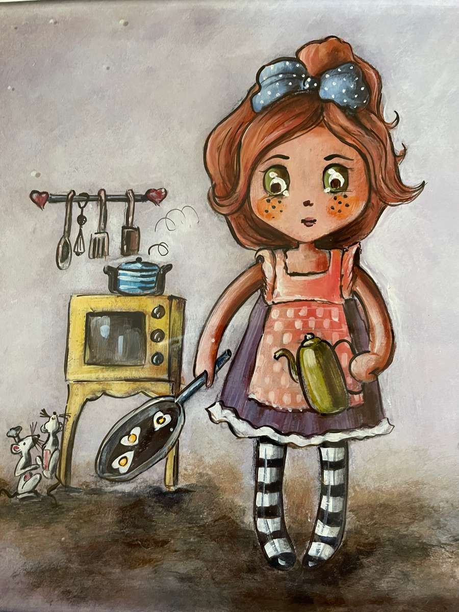 Beautiful paintings by  artist Denberg - set of three with frames