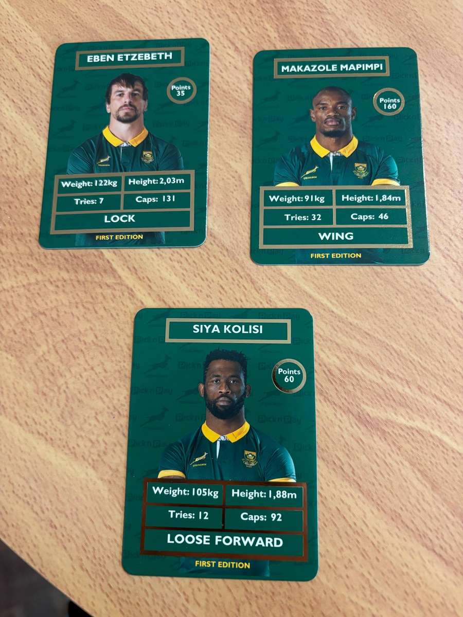 Pick n Pay Springboks 3 Pack Trading Cards - Rugby Supporters Collectibles