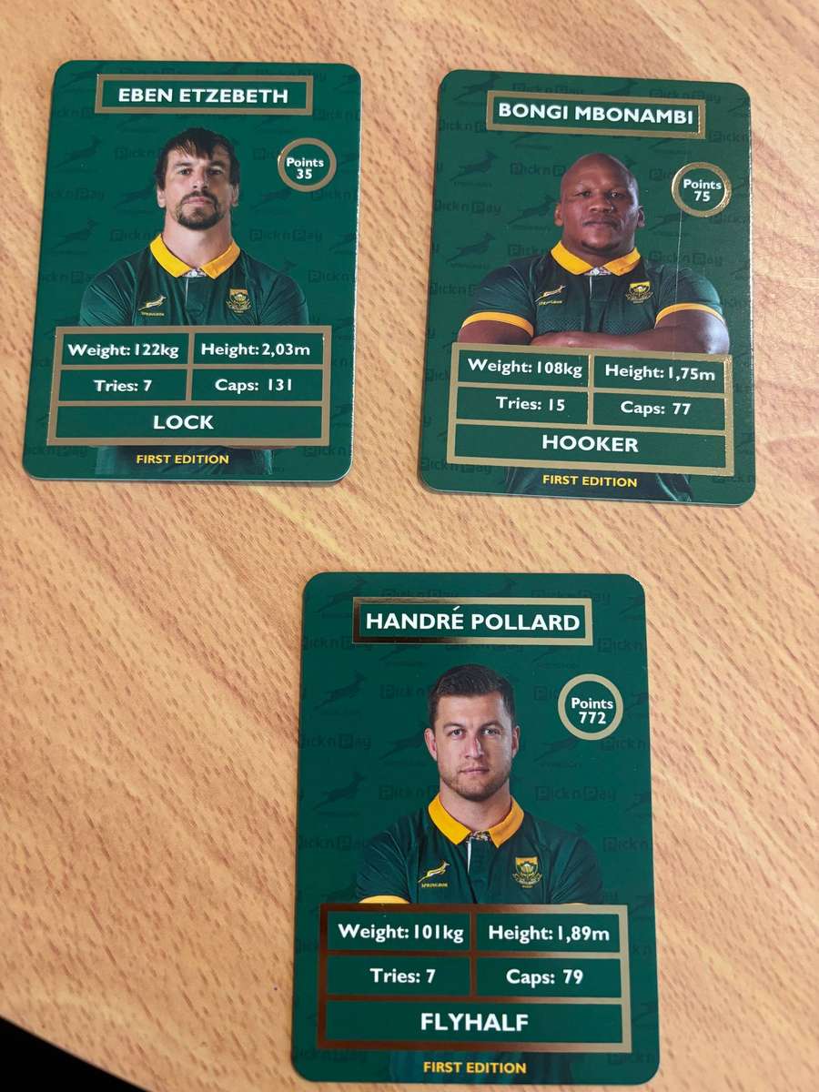 Pick n Pay Springboks 3 Pack Trading Cards - Rugby Supporters Collectibles