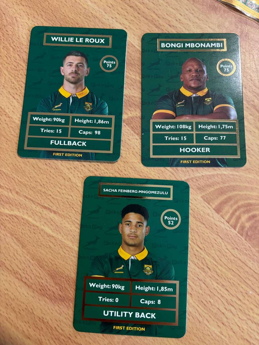 Pick n Pay Springboks 3 Pack Trading Cards - Rugby Supporters Collectibles