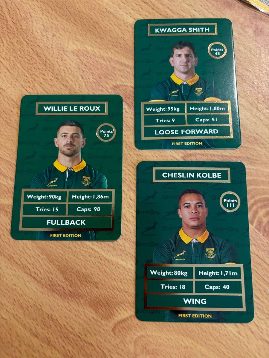 Pick n Pay Springboks 3 Pack Trading Cards - Rugby Supporters Collectibles