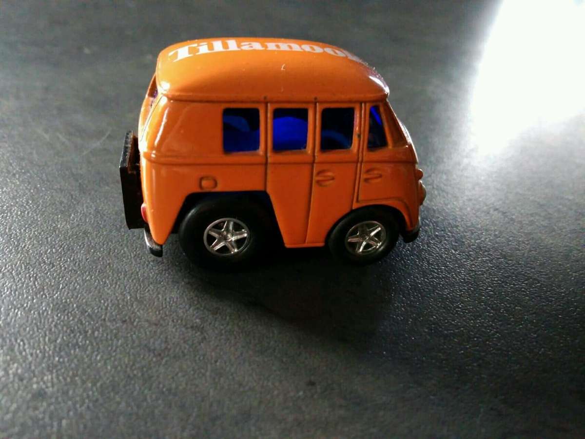 Tillamook Orange VW Combi and Mini Beetle