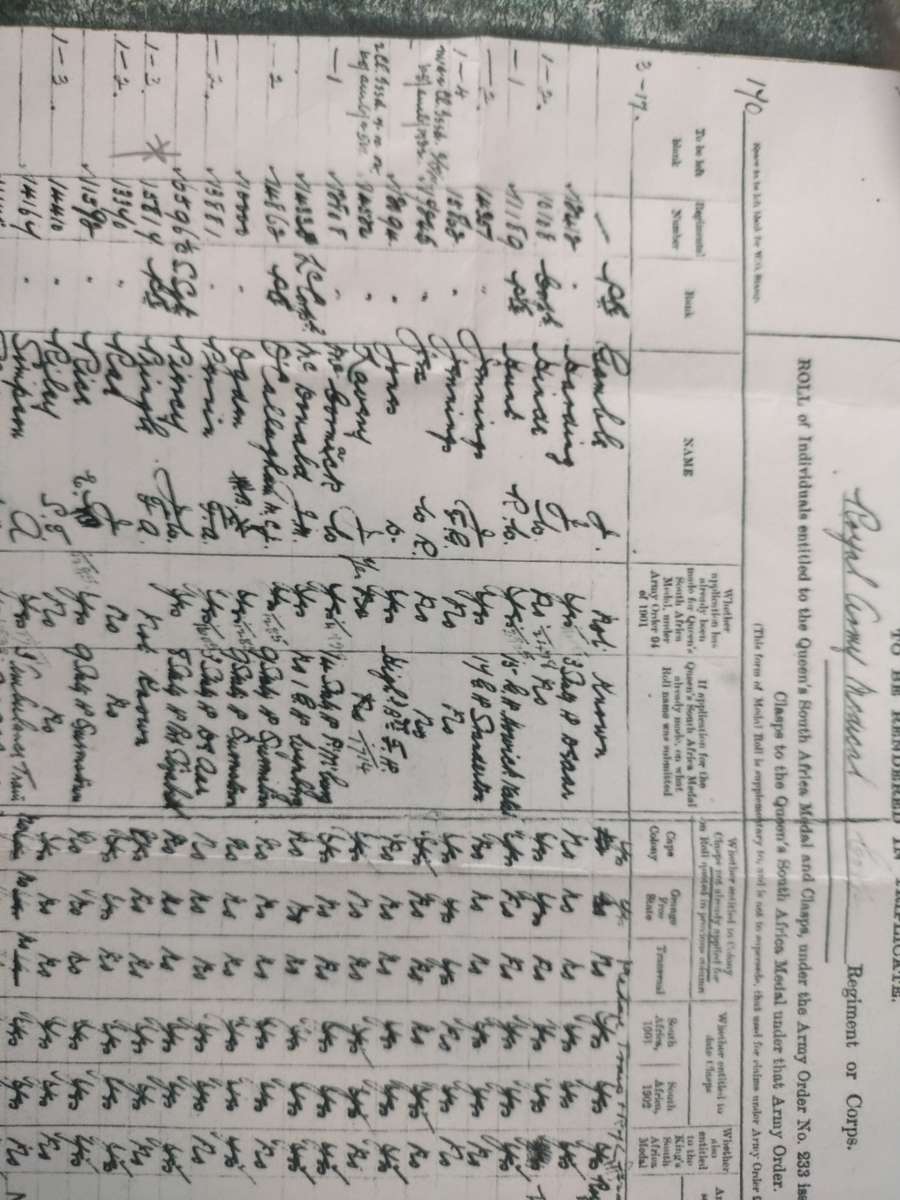 Queen South Africa QSA Boer War medal