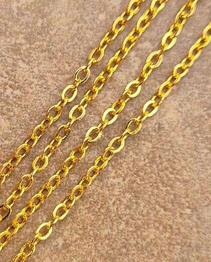 *Clearance Sale*1m Gold Tone / Brass  Chain, Link Size 2.2x1.7mm