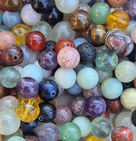 Mixed Assorted  Gemstone Beads 4,6,8,10,12mm  Chips & Nuggets +/- 3965 pcs +/- 1.8Kg