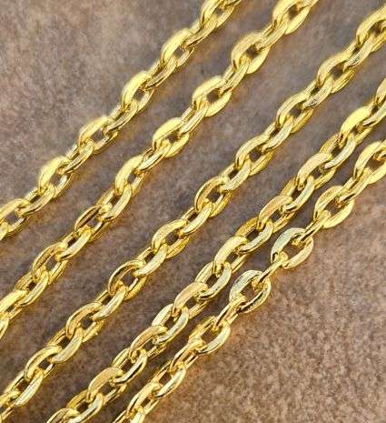 *Clearance Sale*1m Gold Tone / Brass  Chain/ Flat Oval Link / Link Size 3x2mm