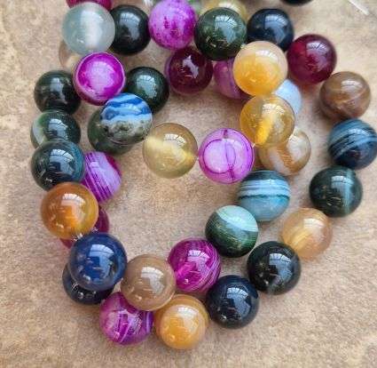 *Clearance Sale*1 Strand x (+/-8mm)  Natural /  Agate /  Mixed Color / Dyed Round   Beads
