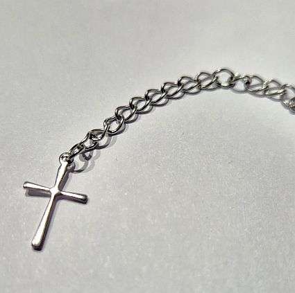 *Clearance Sale*1Pc Stainless Steel  / Extender Chain / With Cross Charm
