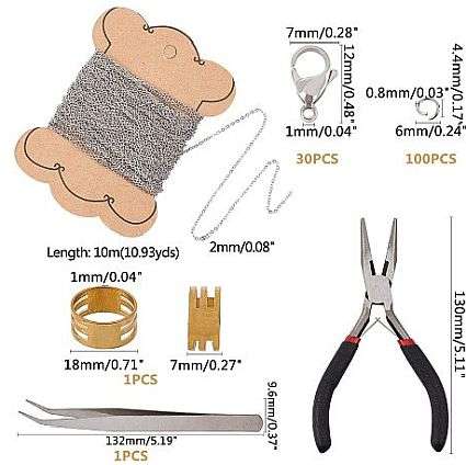 ***DIY***  Jewelry Making  / Chain / Clasp / Pliers / Kit