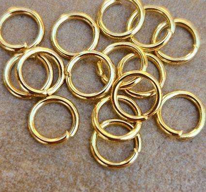 *Clearance Sale* 10pc  x (7x1mm) Gold Plated / Stainless Steel /  Open Jump Rings